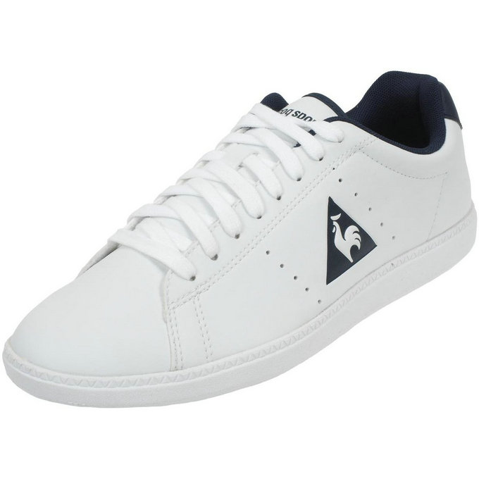 Le Coq Sportif Courtone Blanc/Dressblue Blanc - Chaussures Baskets Basses Homme